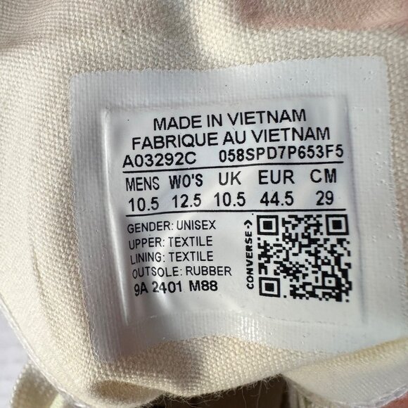 ⭐Converse Chuck 70 HI Crafted Patchwork Sz 10.5 Men Shoes Sneakers Green A03292C - Picture 9 of 9